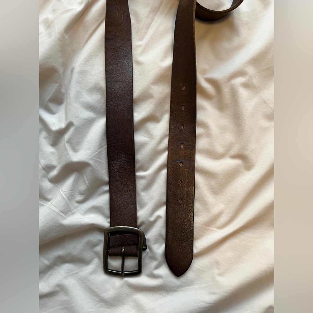 vintage brown leather men’s belt / size large